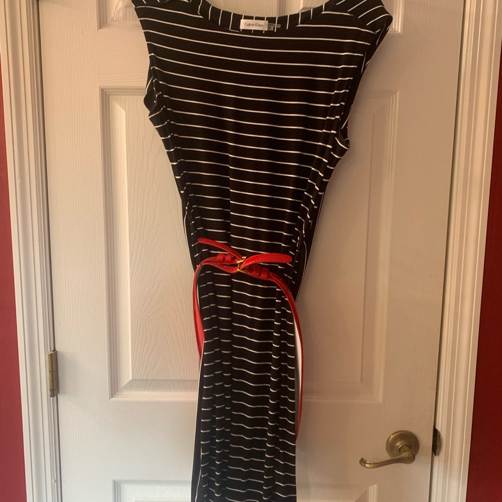 Calvin Klein belted dress
